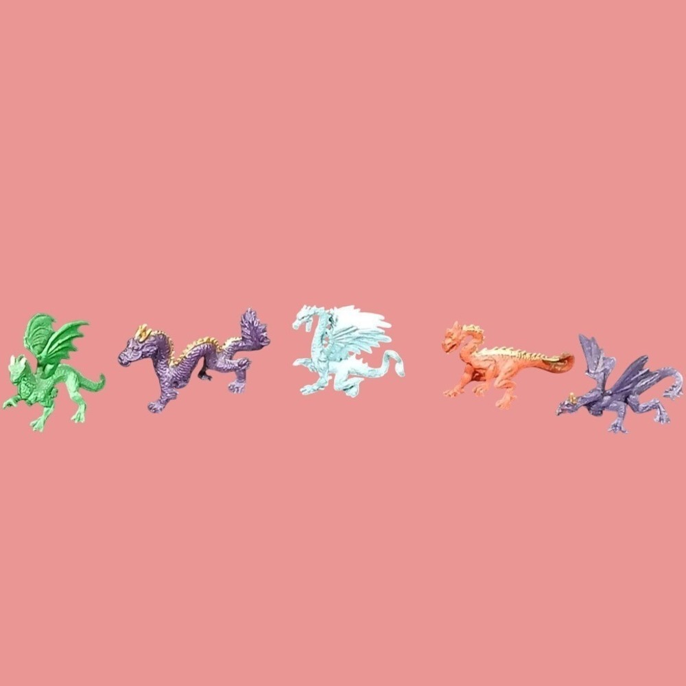 Safari Ltd. Good Luck Minis Figurines Chinese Dragon Green Forest Ice